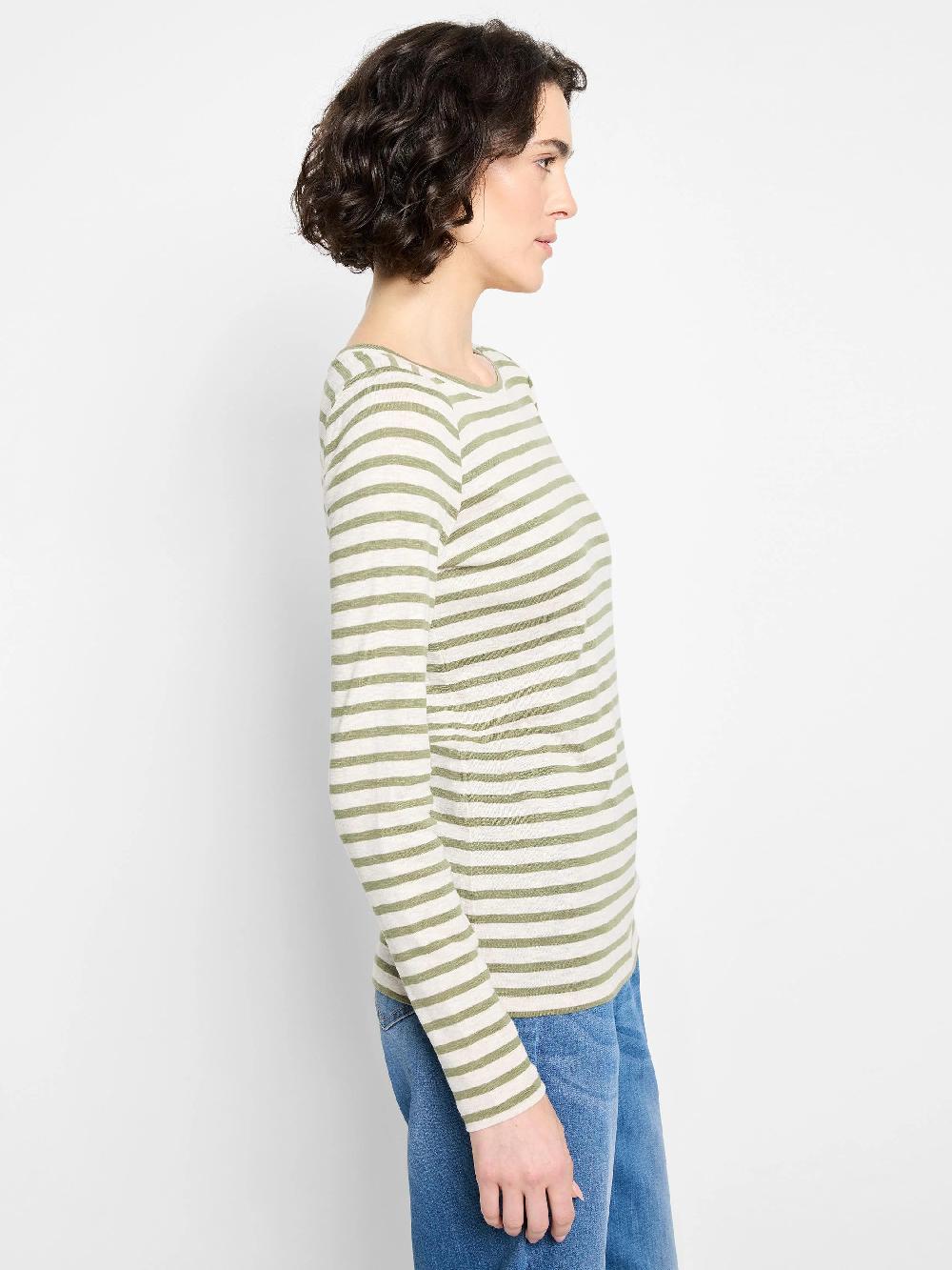 Nic Zoe NZT Long Sleeve Stripe Boat Tee