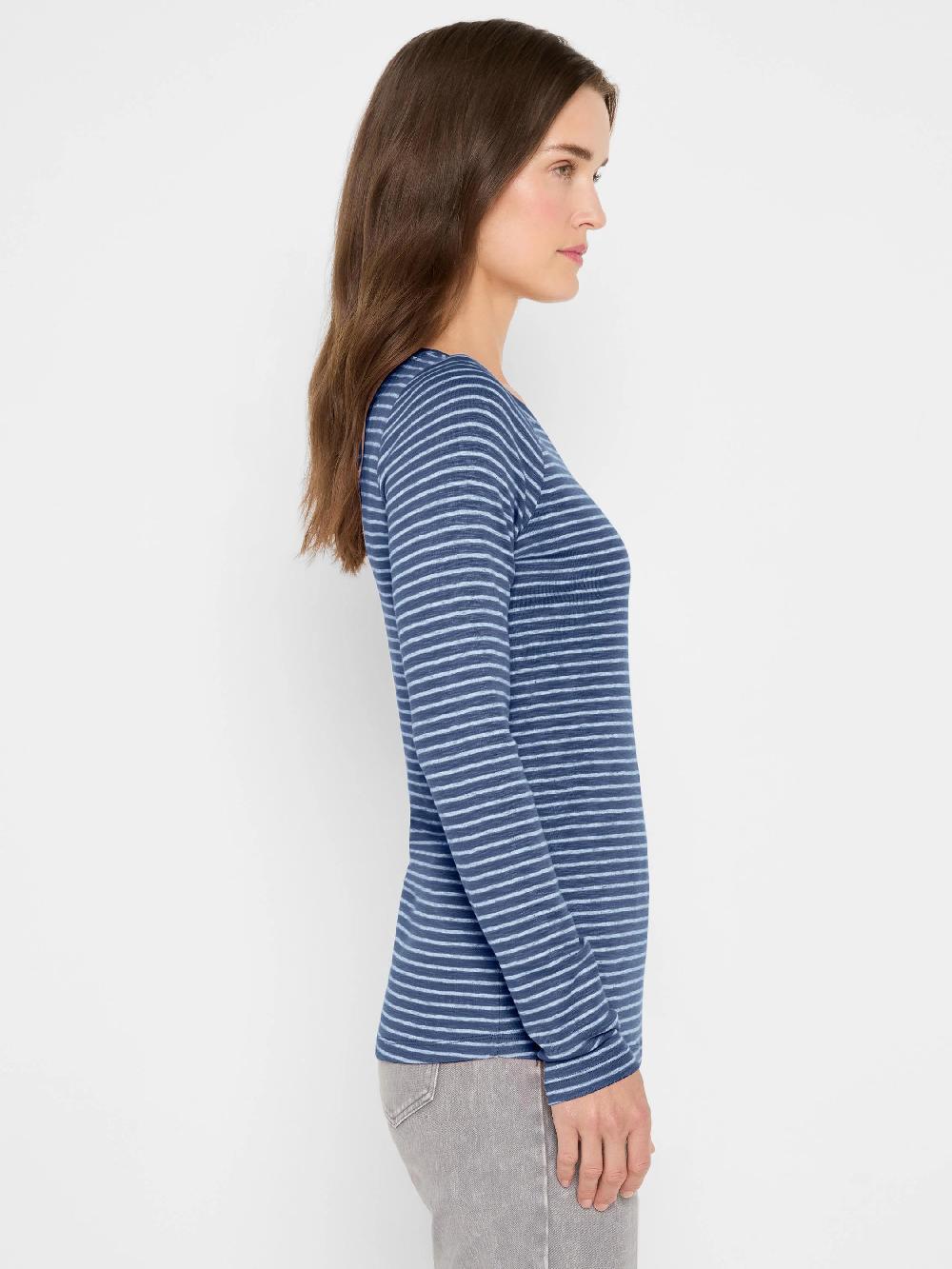 Nic Zoe NZT Long Sleeve Stripe Boat Tee