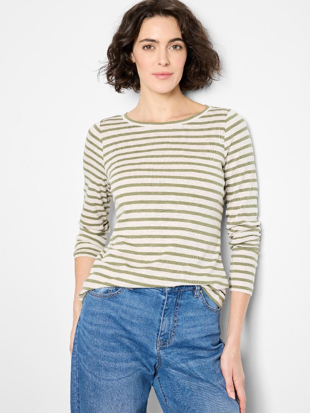 nic zoe NZT Long Sleeve Stripe Boat Tee