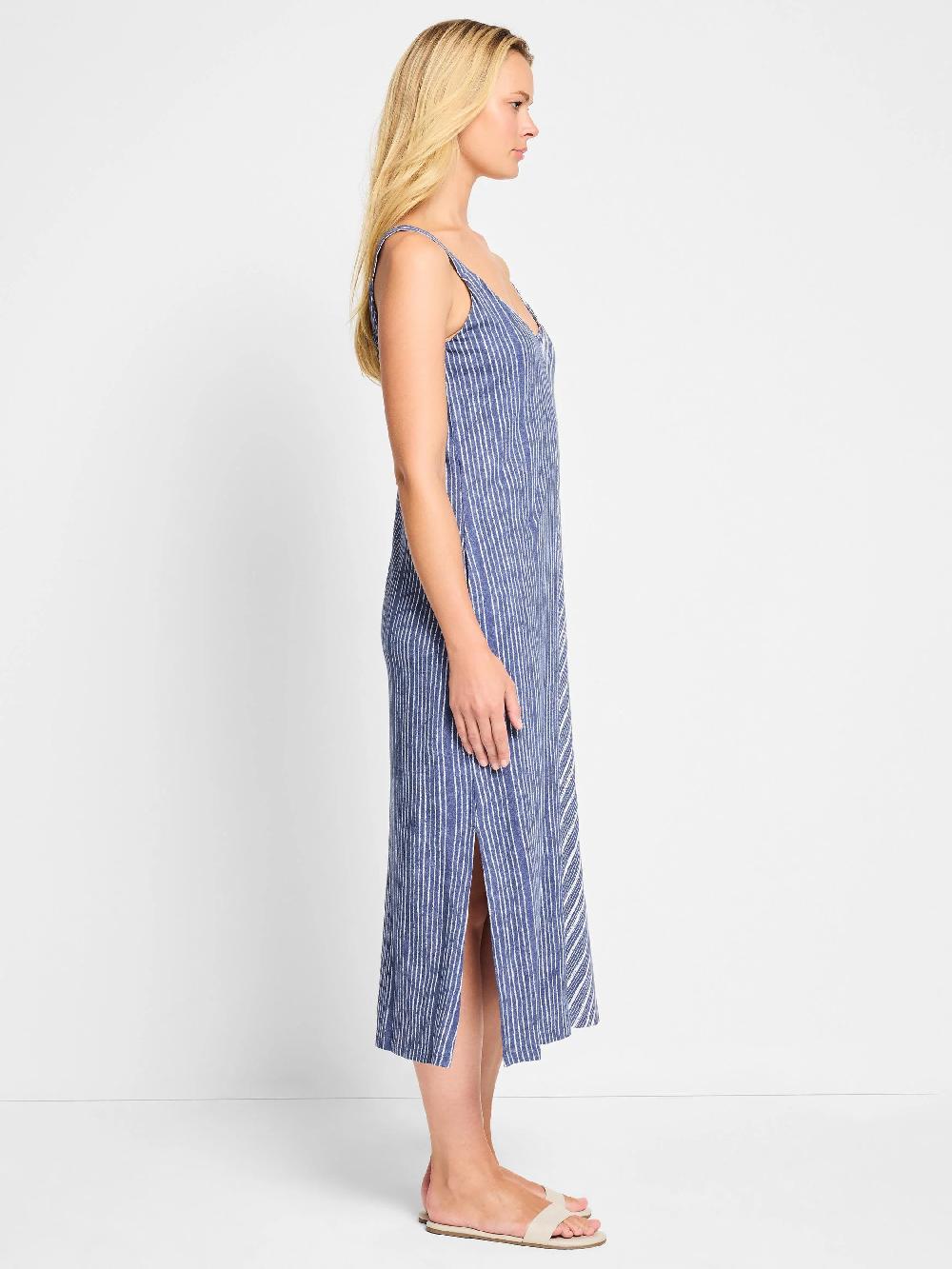 Nic Zoe NZT Mixed Stripe V-Neck Tank Dress