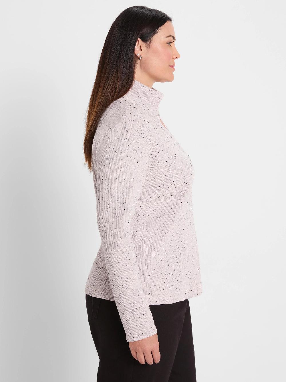 Nic Zoe NZT Rib Long Sleeve Polo