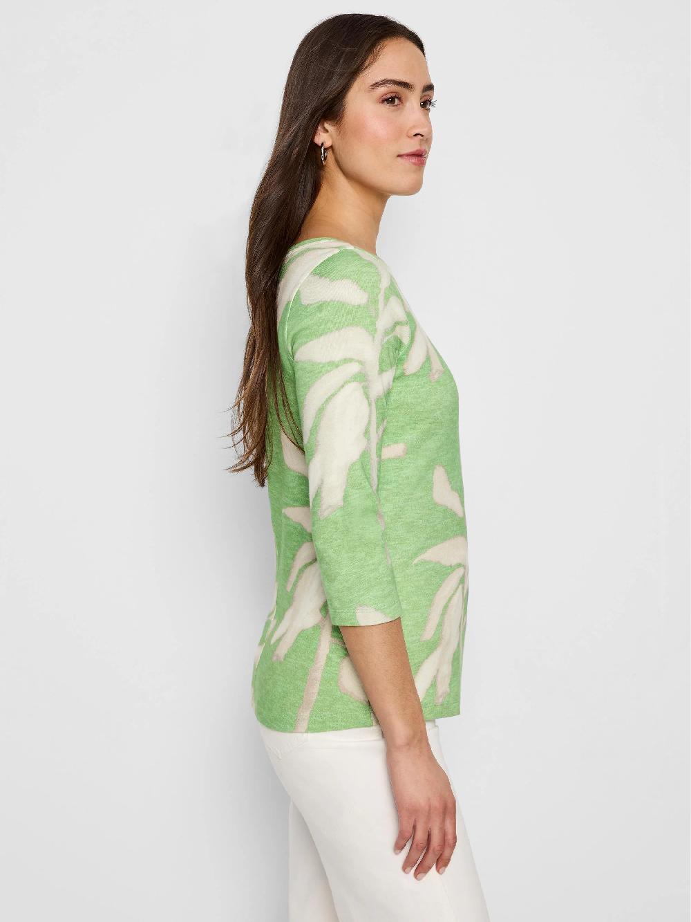 Nic Zoe NZT Shadow Fern 3/4 Sleeve Boat Tee