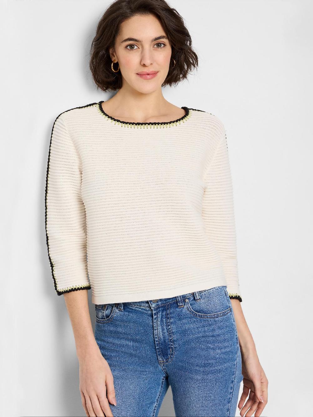 nic zoe Ottoman Stitched Sweater