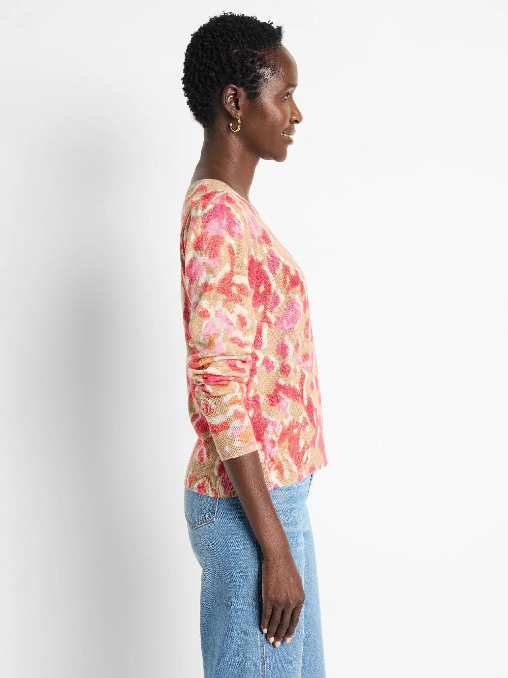 Nic Zoe Painted Ikat Sweater