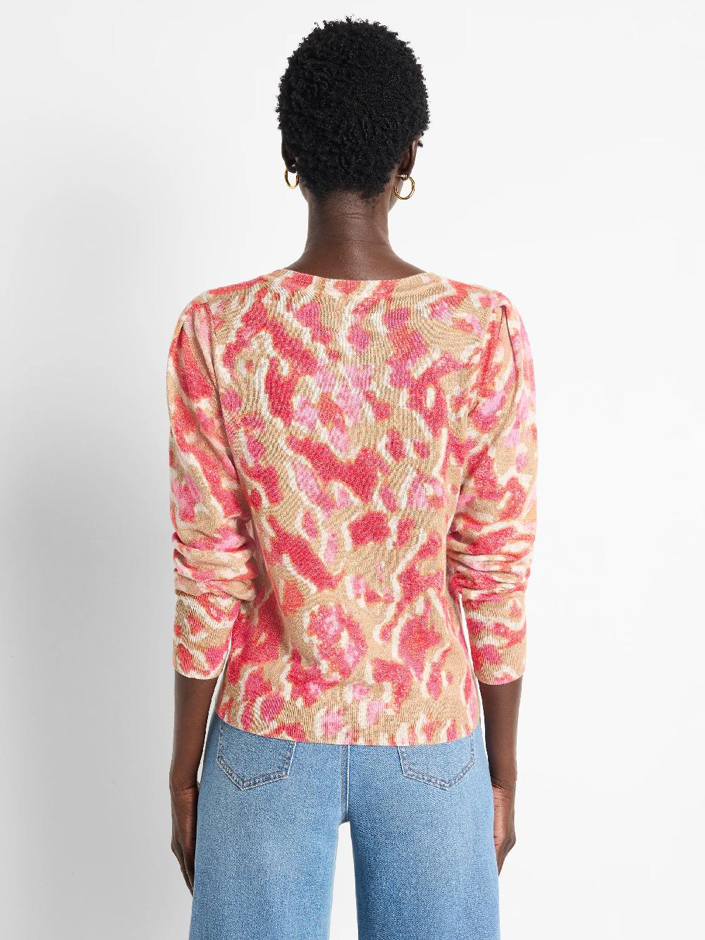 Nic Zoe Painted Ikat Sweater