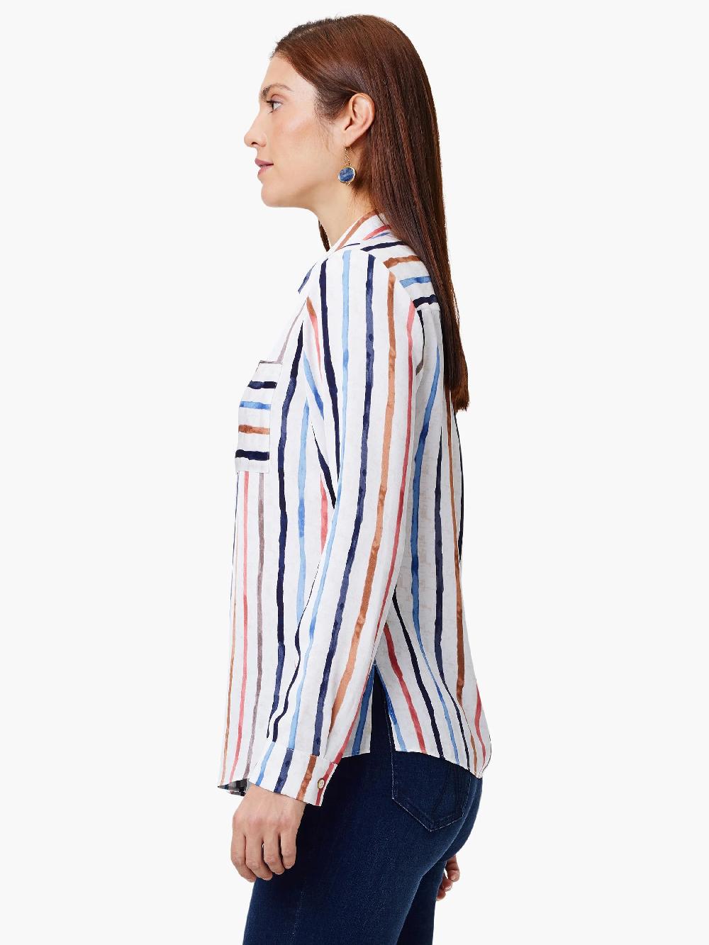 Nic Zoe Painted Stripe Top