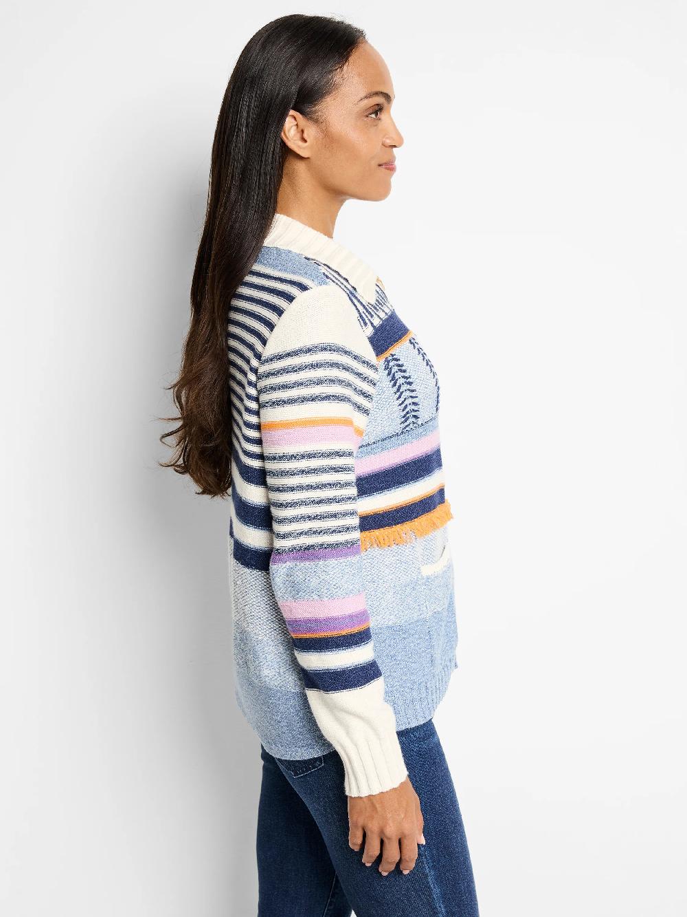Nic Zoe Pattern Play Sweater Jacket