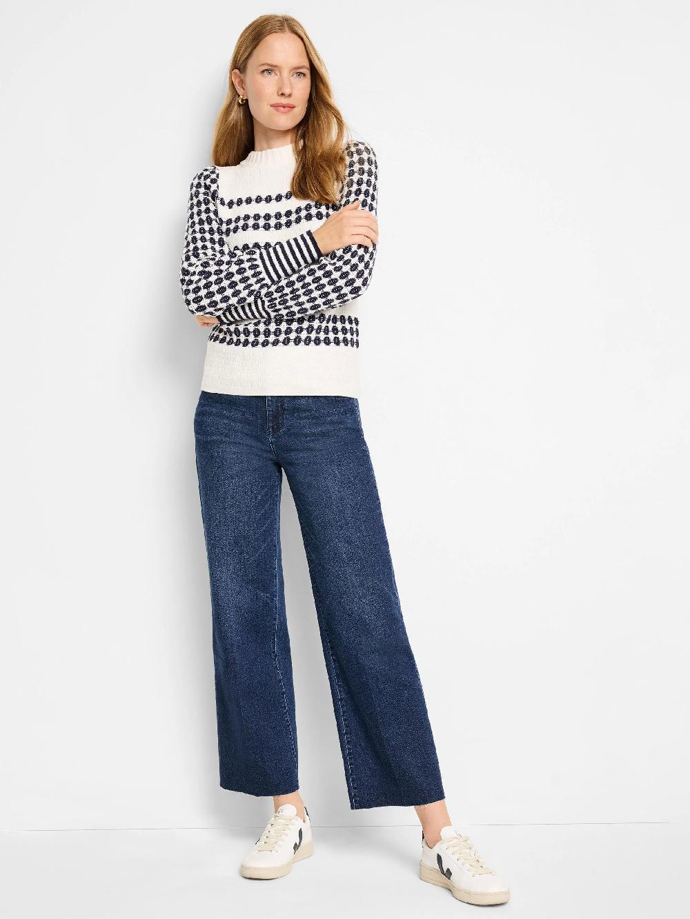 Nic Zoe Pattern Waffle Stitch Sweater