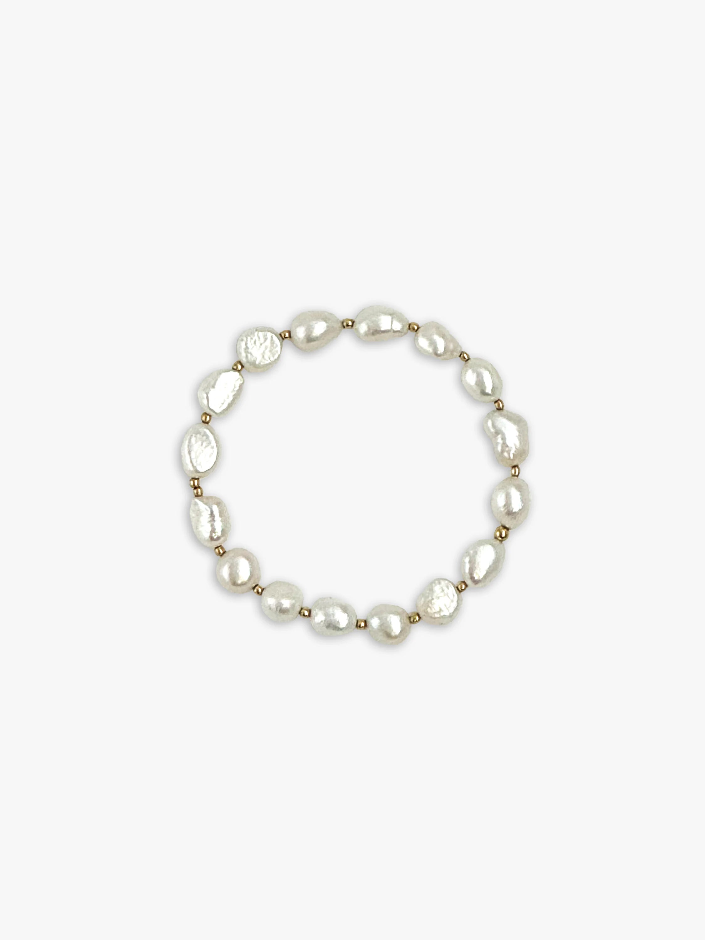 Nic Zoe Paula Rosen Peral Bracelet Pearl & Gold Bead