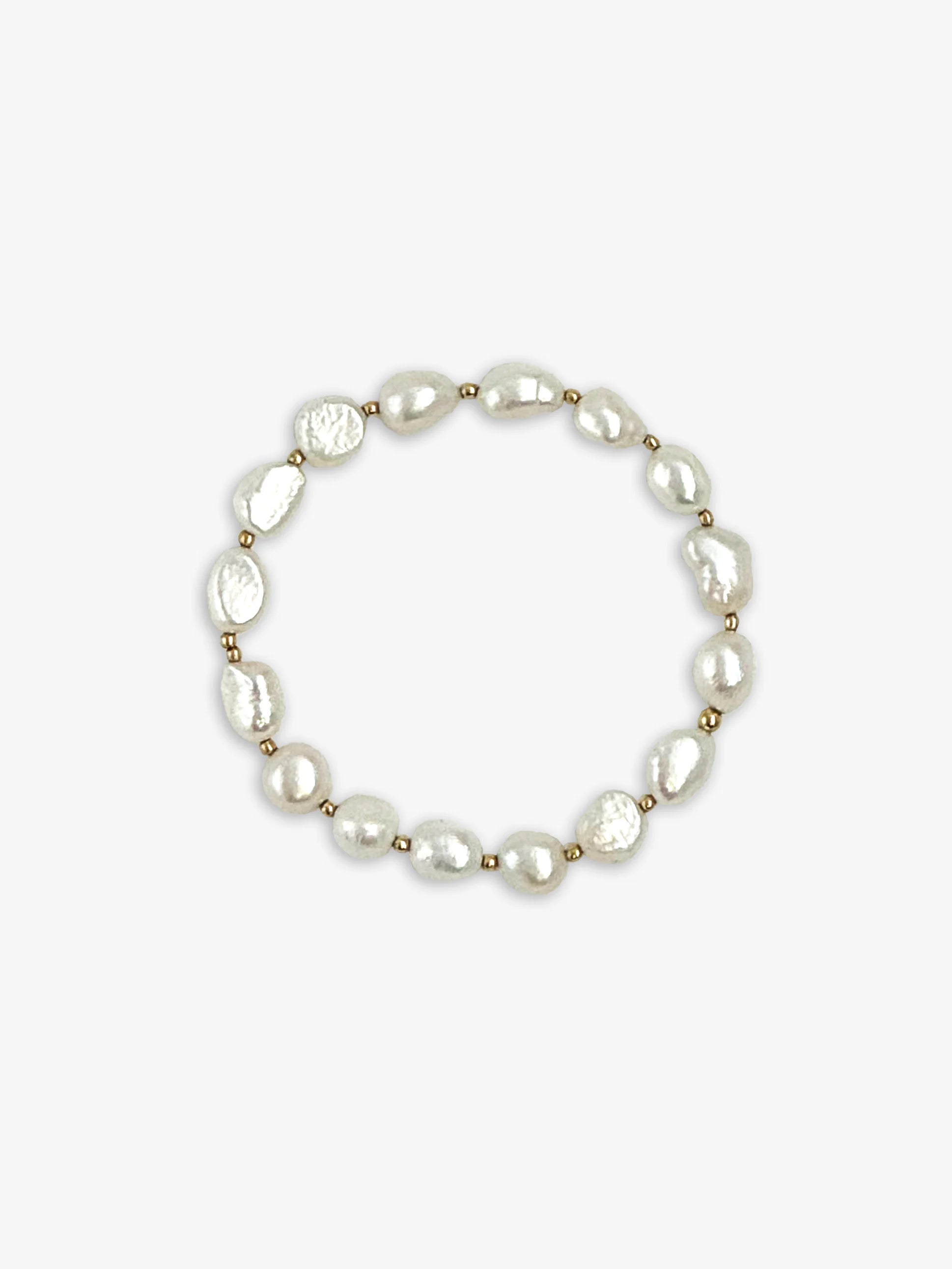Nic Zoe Paula Rosen Peral Bracelet Pearl & Gold Bead
