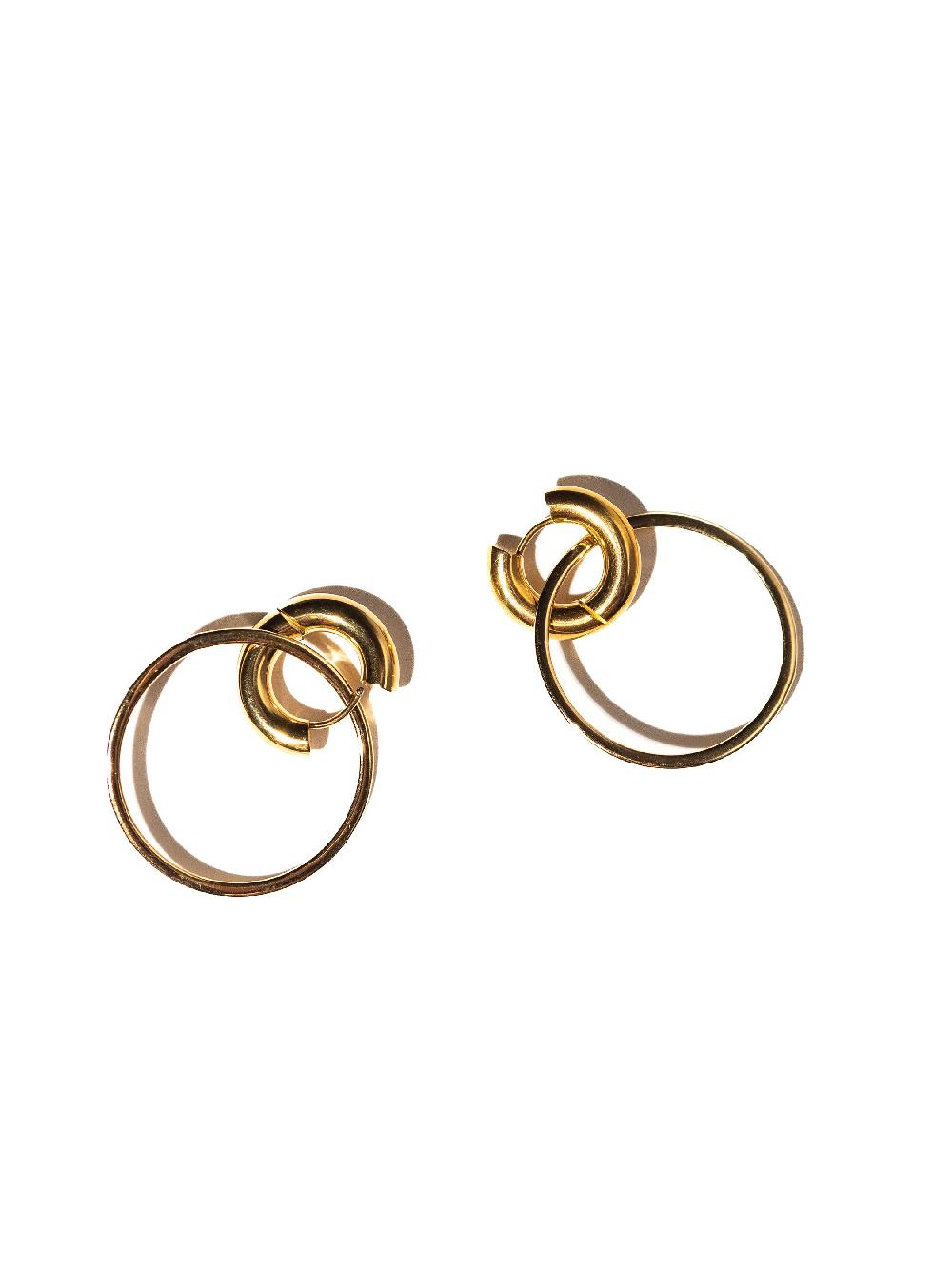 nic zoe Paula Rosen Single Hoop Overlay Earrings