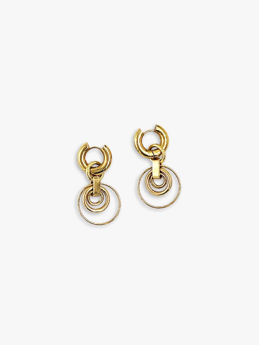 nic zoe Paula Rosen Yazi Earrings & Gold Overlay