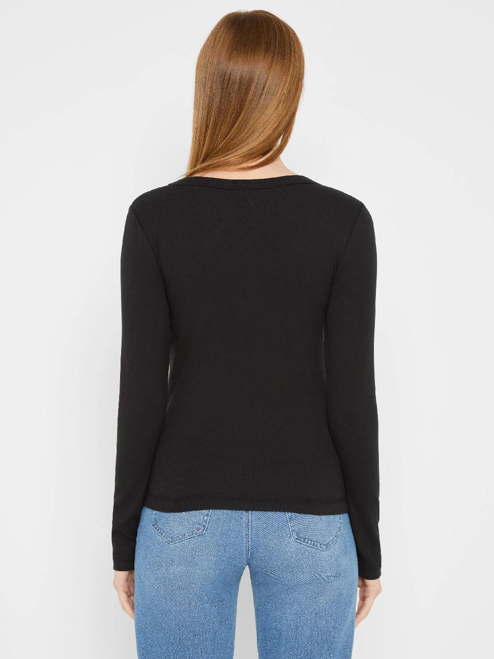 Nic Zoe Perfect Knit Rib Long Sleeve Crew Tee