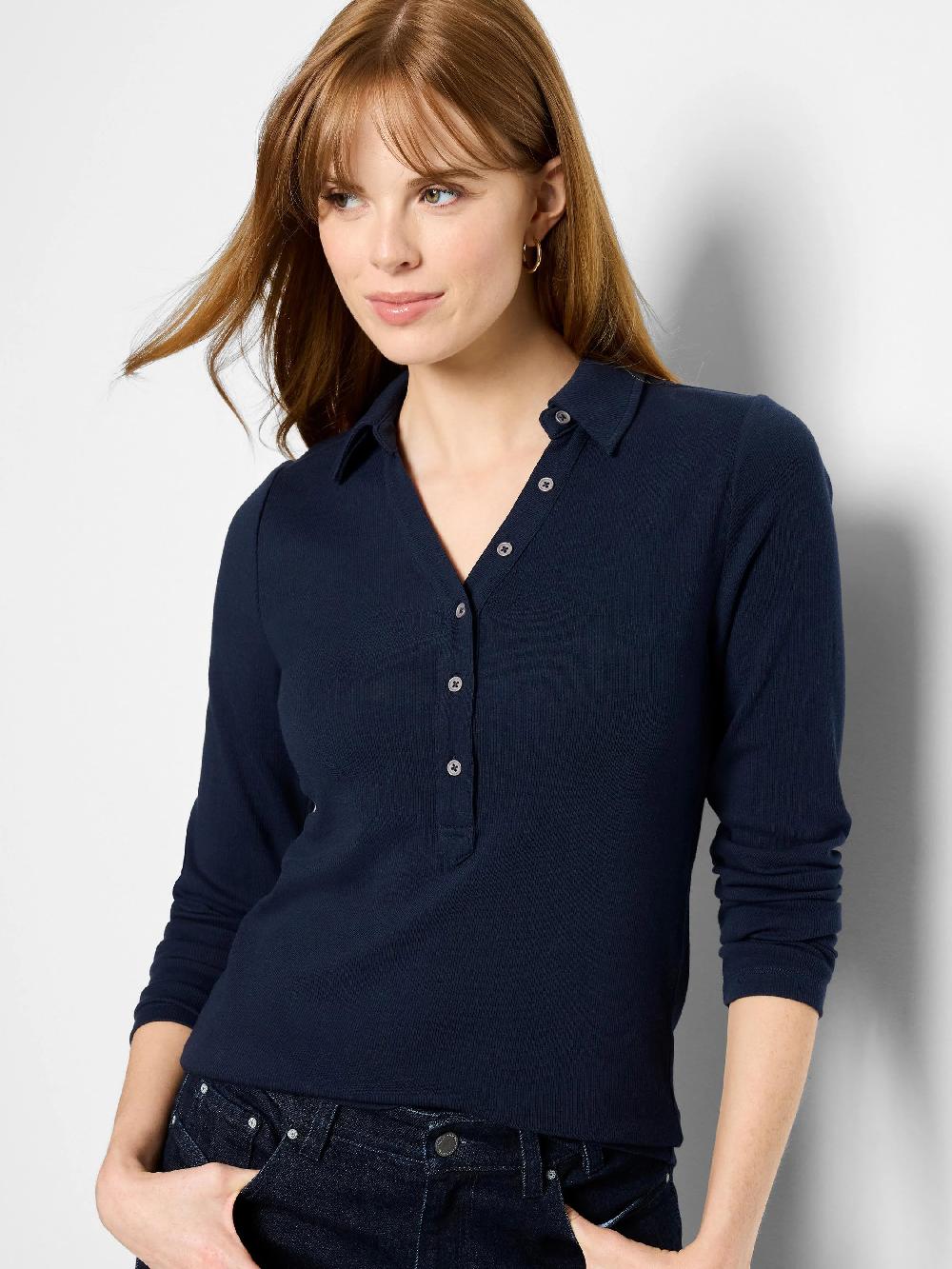 nic zoe Perfect Knit Rib Polo