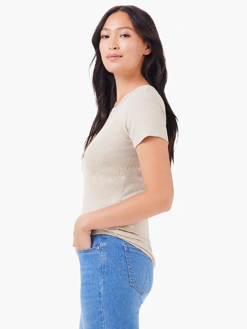 Nic Zoe Perfect Knit Rib Short Sleeve Crew Tee