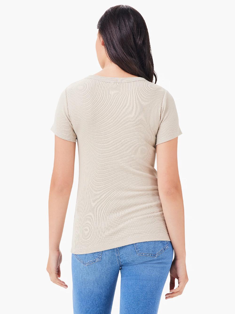 Nic Zoe Perfect Knit Rib Short Sleeve Crew Tee