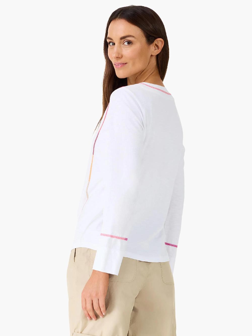 Nic Zoe Pinnacle Embroidered Top