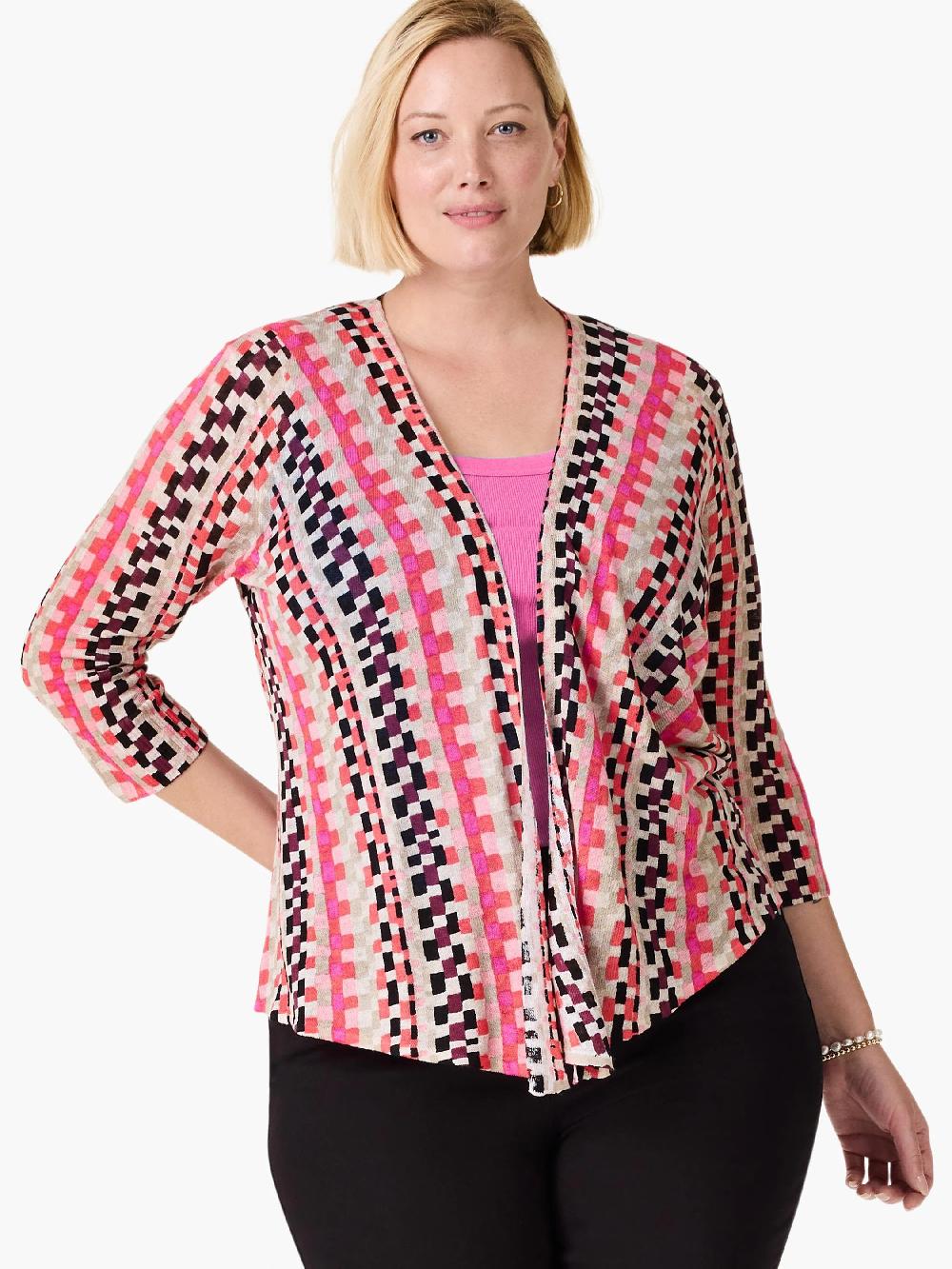 Nic Zoe Pixel Sunset 4-Way Cardigan