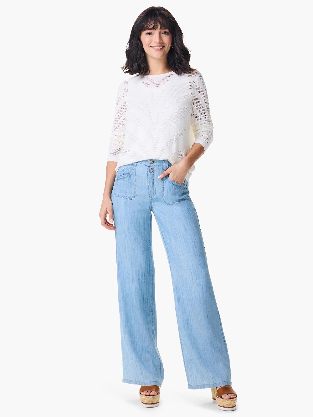 Nic Zoe Placed Pointelle Sweater