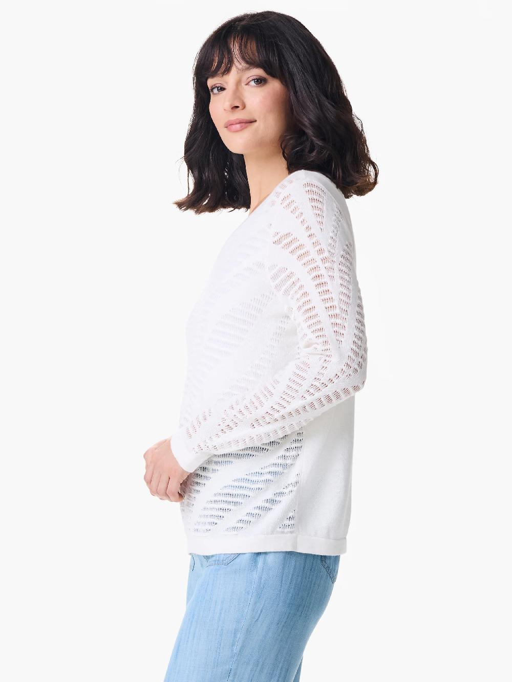 Nic Zoe Placed Pointelle Sweater