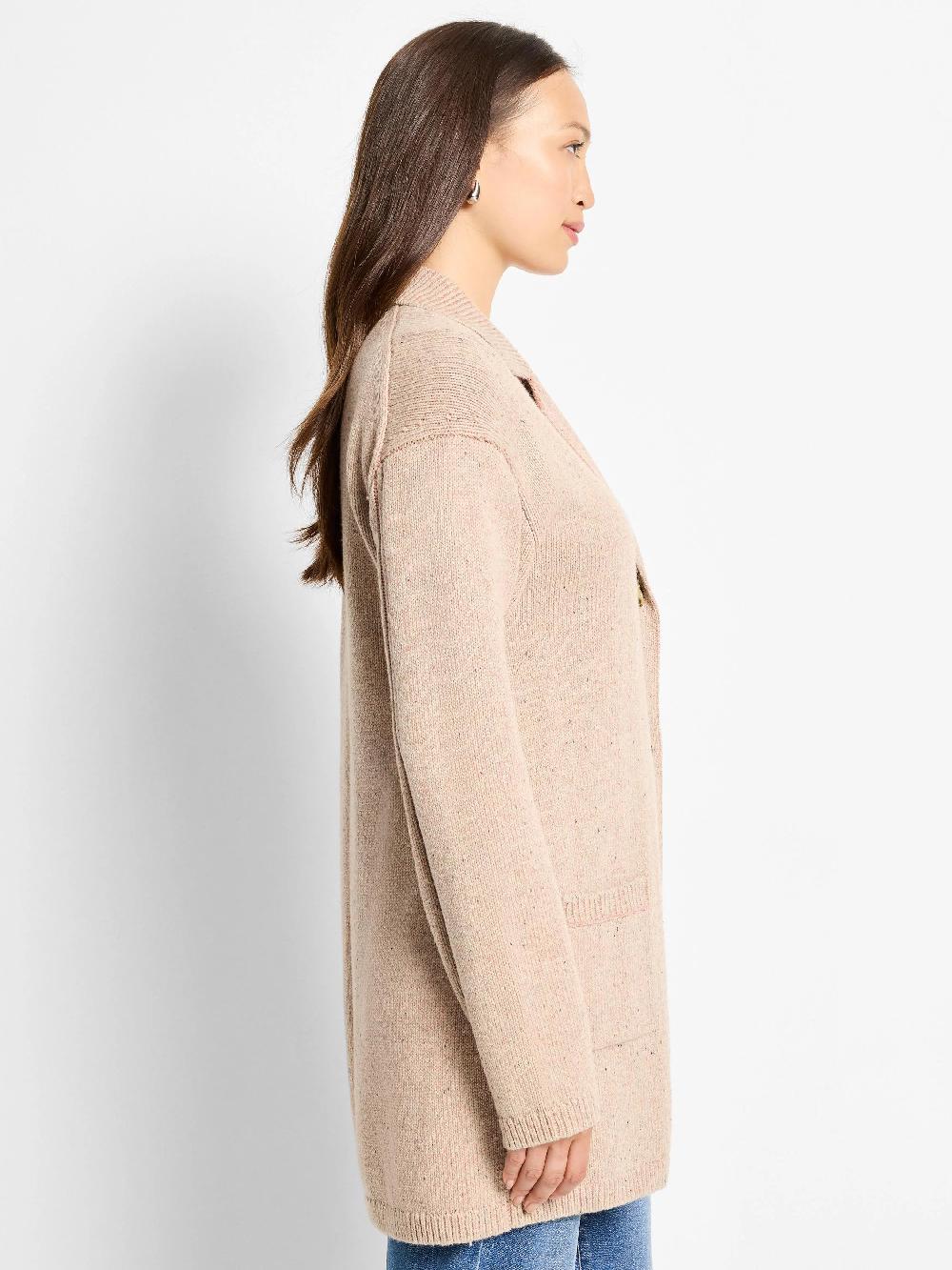 Nic Zoe Plaited Cardigan Coat