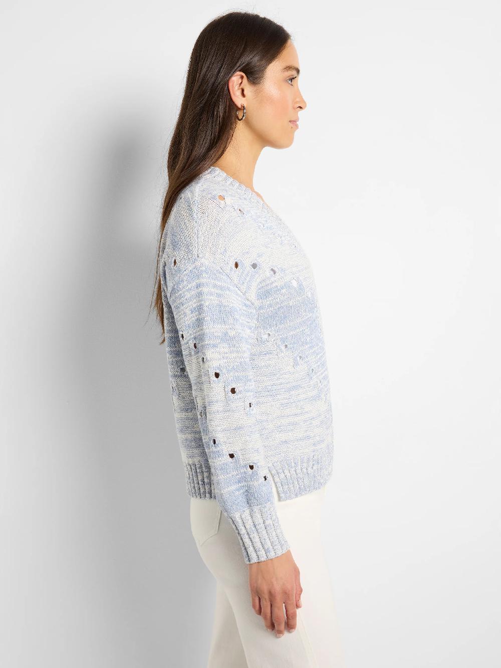 Nic Zoe Pointelle Cord Sweater