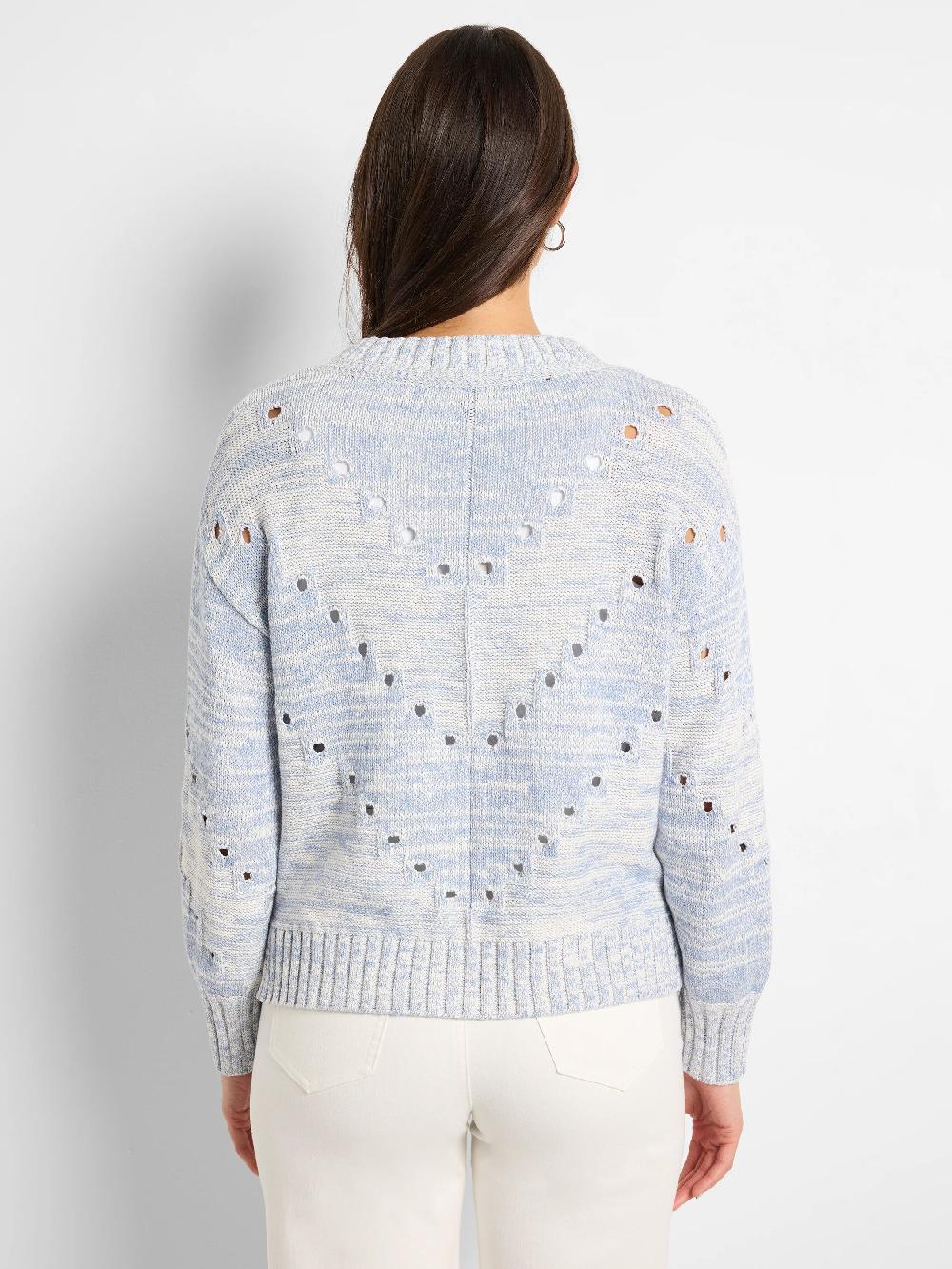 Nic Zoe Pointelle Cord Sweater
