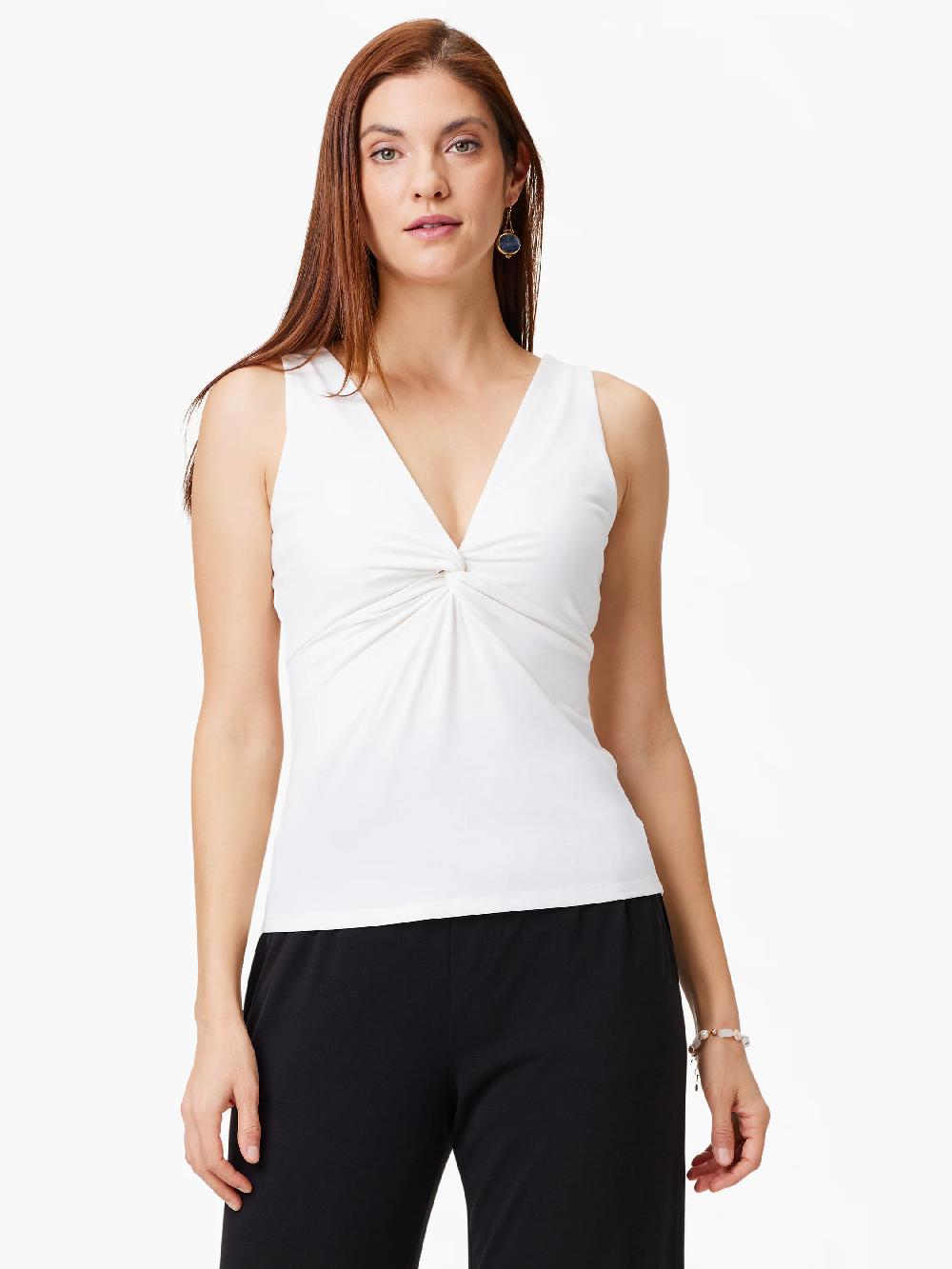 nic zoe Polished Jersey Twist Tank