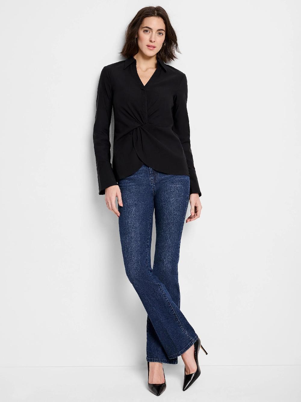 Nic Zoe Polished Wonderstretch Twist Front Shirt