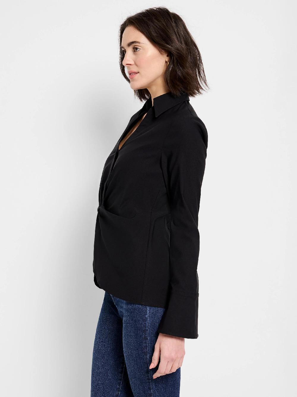 Nic Zoe Polished Wonderstretch Twist Front Shirt
