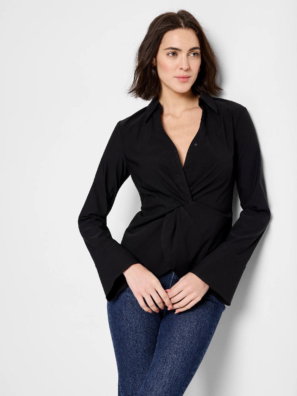 nic zoe Polished Wonderstretch Twist Front Shirt