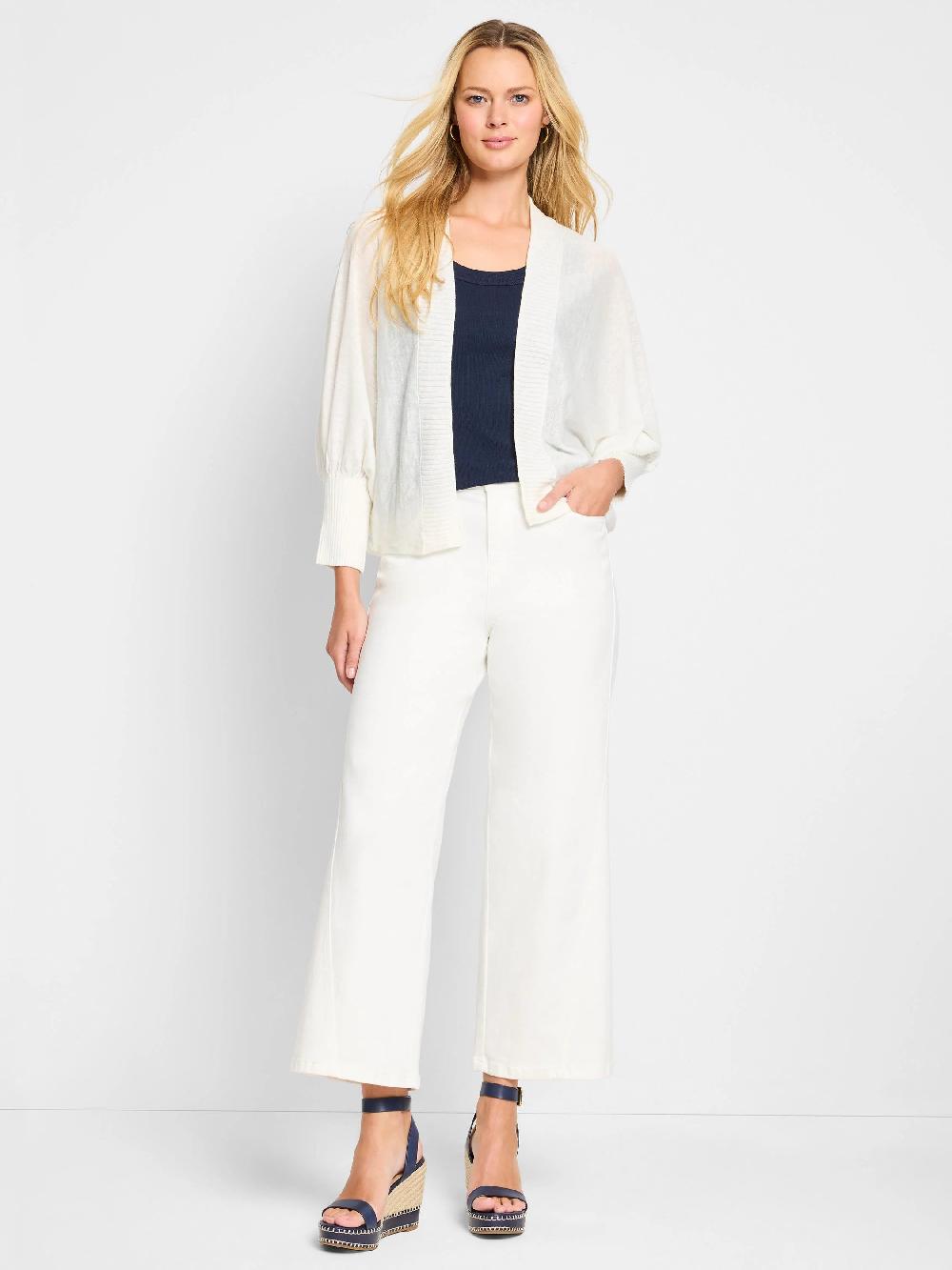 Nic Zoe Ramie Crush Cardigan
