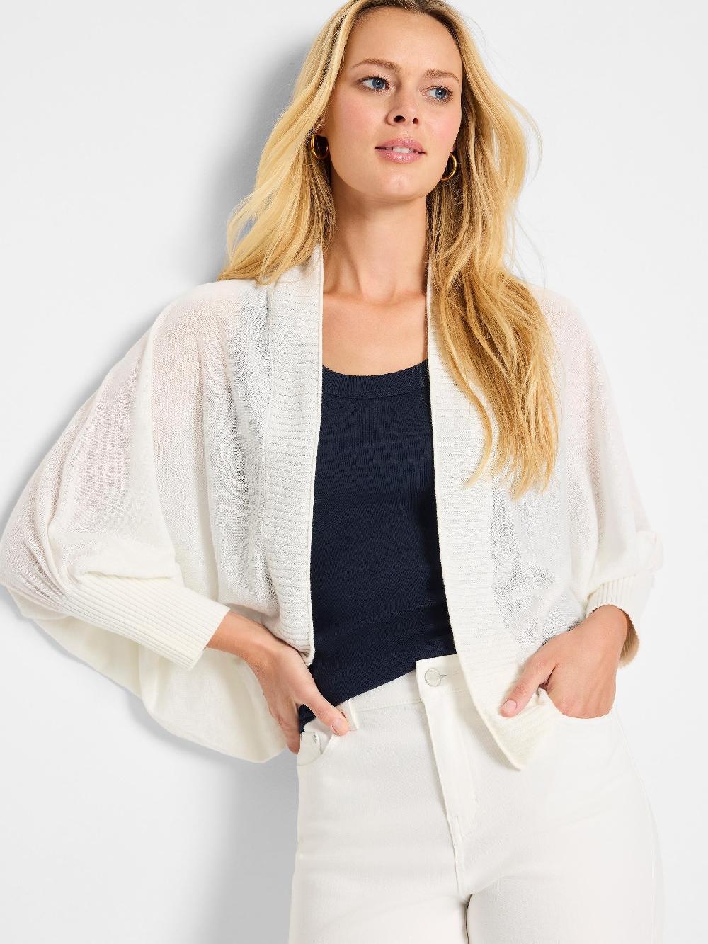 nic zoe Ramie Crush Cardigan
