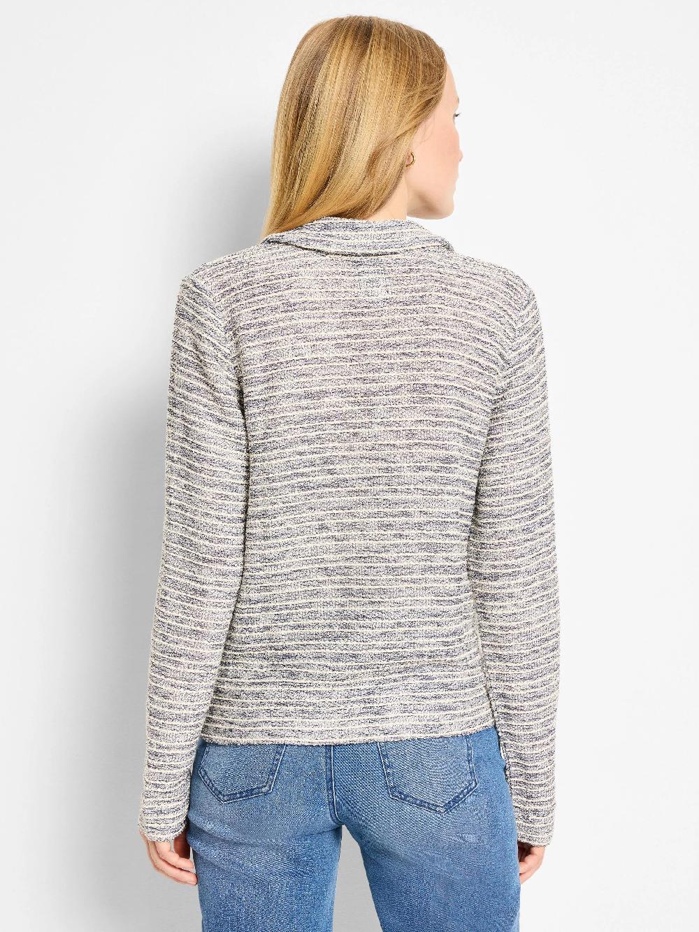 Nic Zoe Rope Shimmer Polo Top