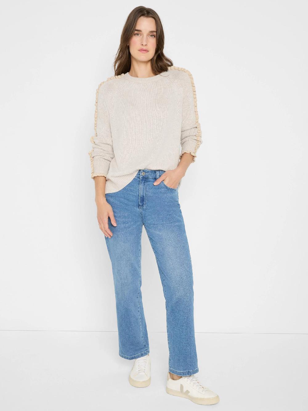 Nic Zoe Ruffled Down Sweater