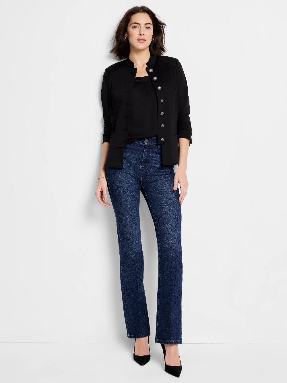 Nic Zoe Satin Chiffon Jacket Layer