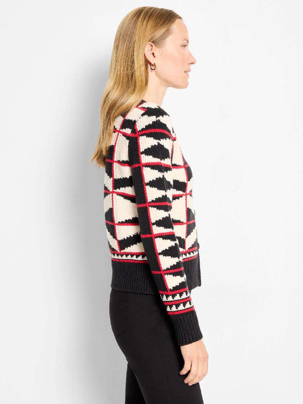 Nic Zoe Scarlet Angles Cardigan