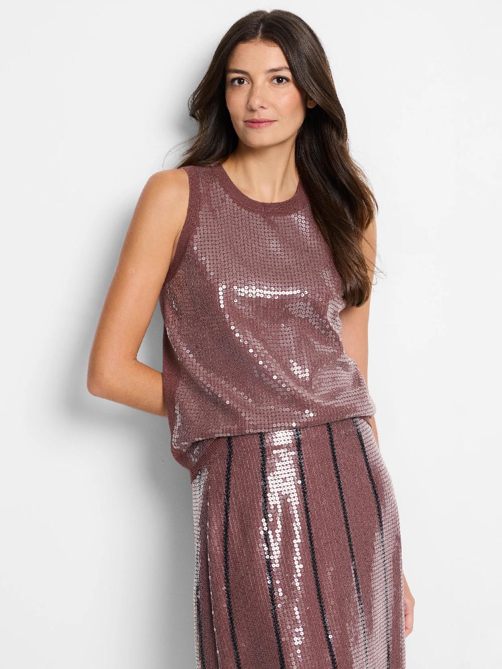 nic zoe Sequin Knit Tank