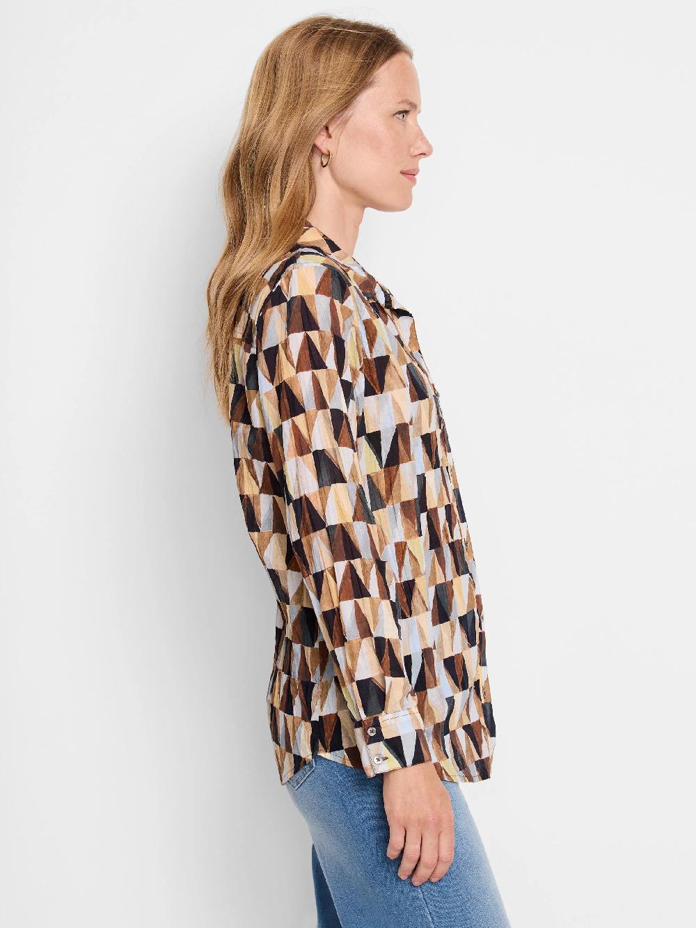 Nic Zoe Shadow Play Crinkle Shirt