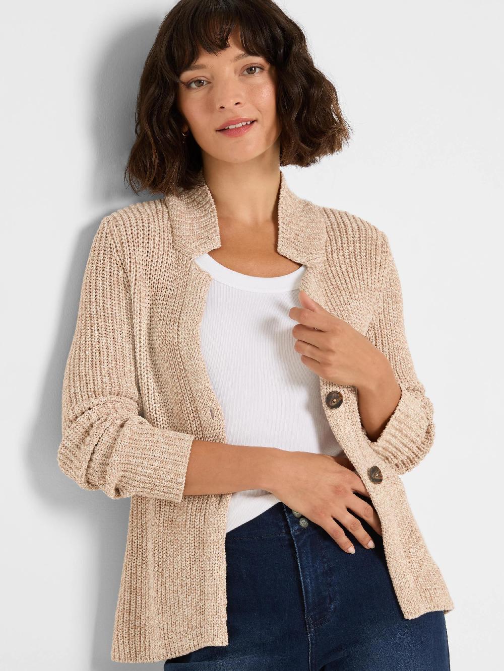 nic zoe Shaker Knit Cardy Jacket