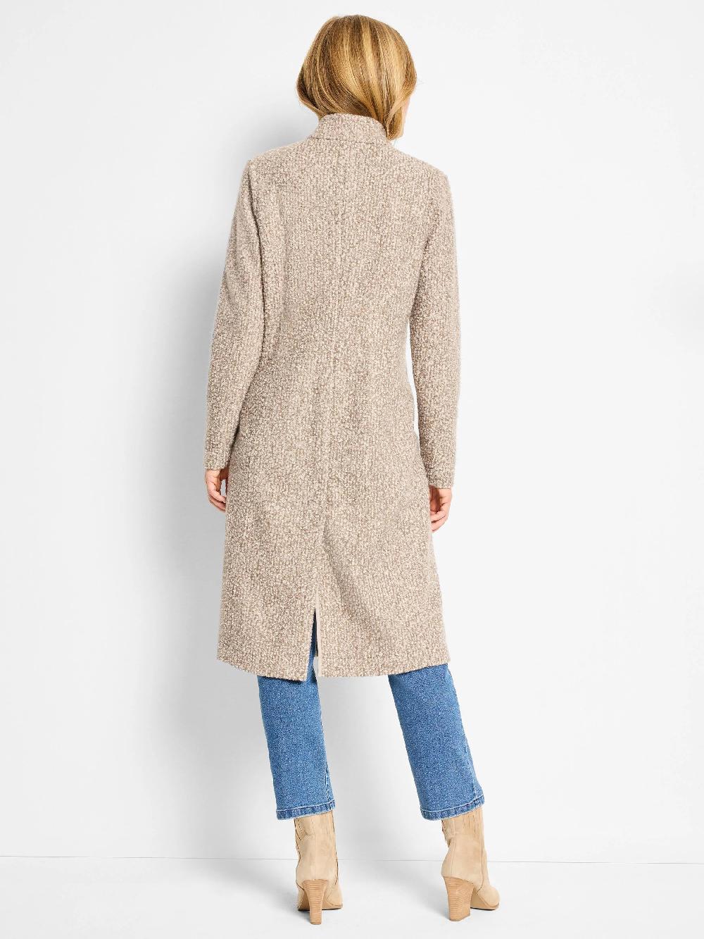 Nic Zoe Sherpa Tweed Knit Topcoat