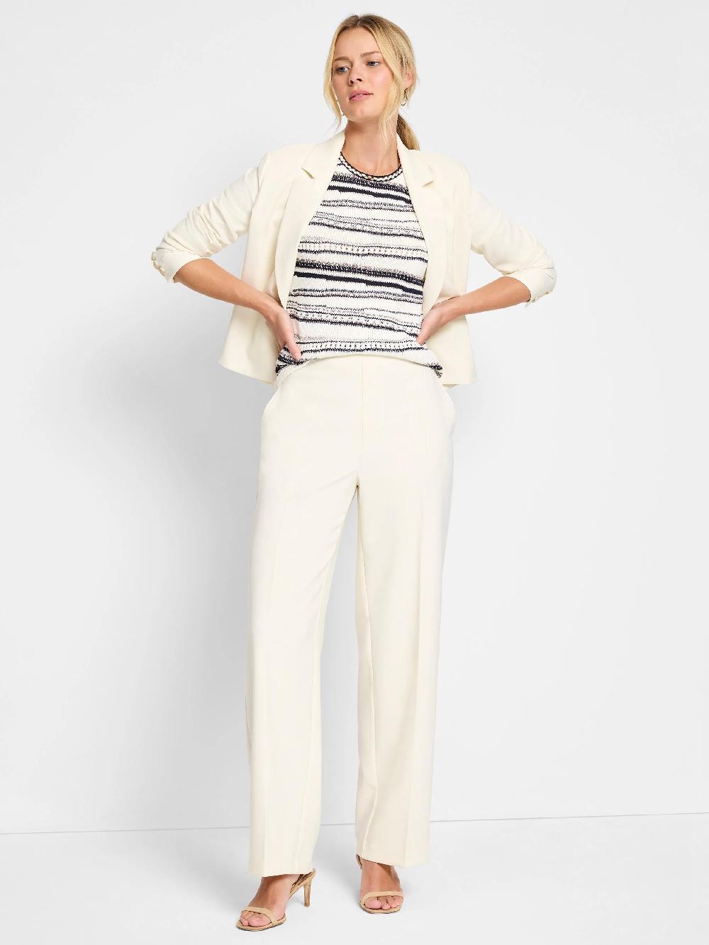 Nic Zoe Shoreline Mix Knit Sweater Tee