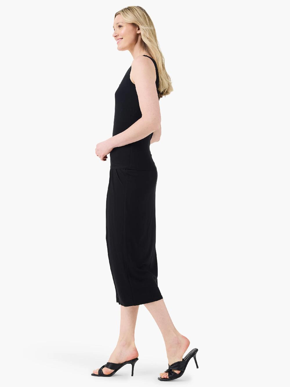 Nic Zoe Sleek Jersey Split Neck Tank