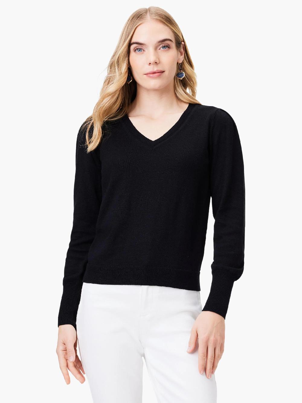 nic zoe Slub V-Neck Sweater