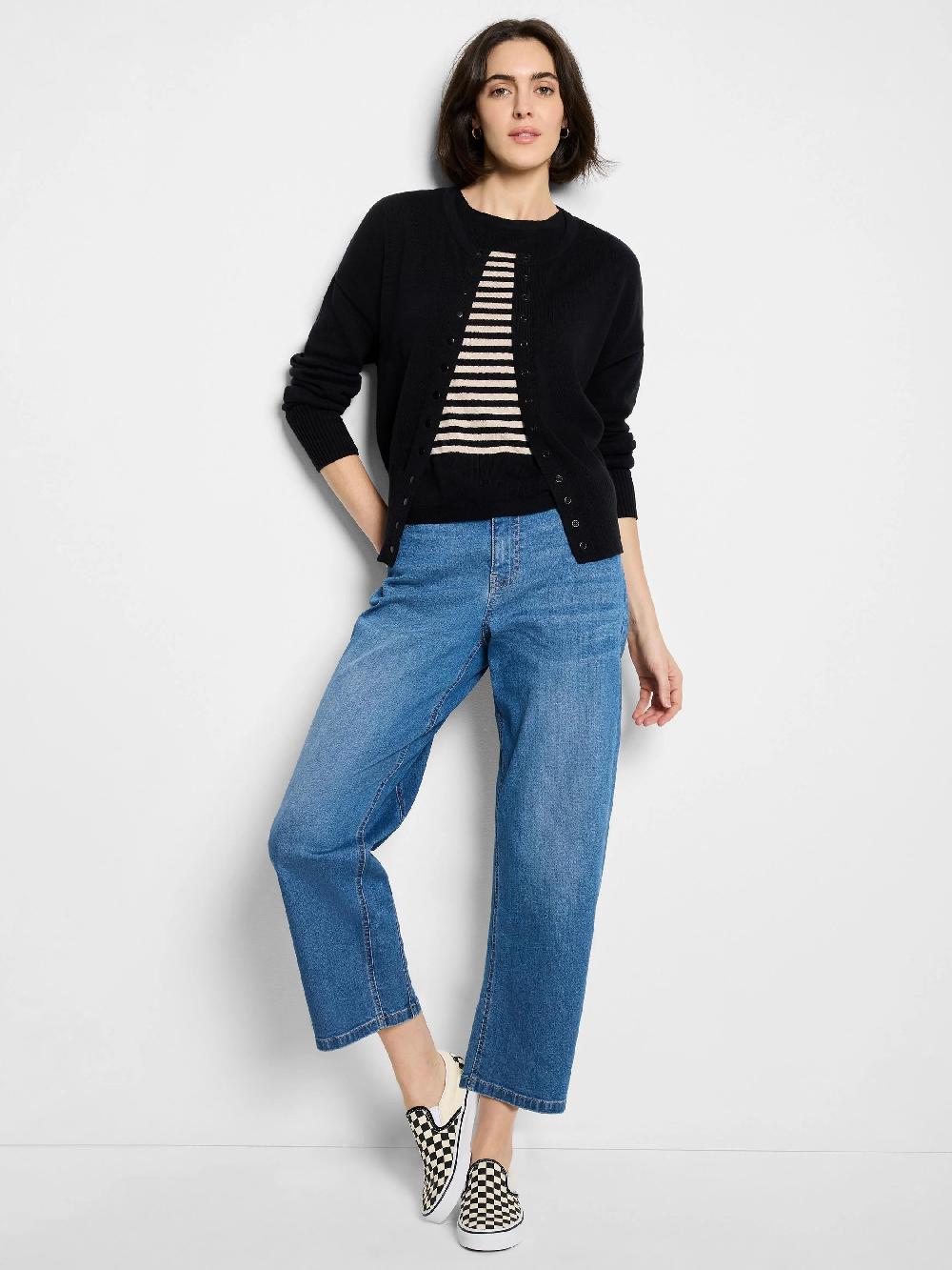 Nic Zoe Snap It Up Pure Cotton Cardigan