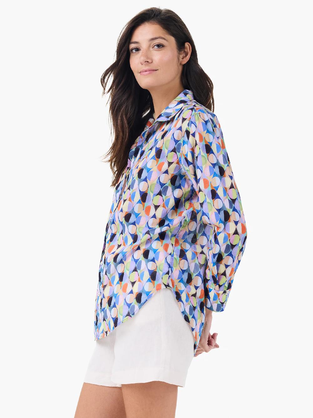Nic Zoe Social Circles Boyfriend Shirt