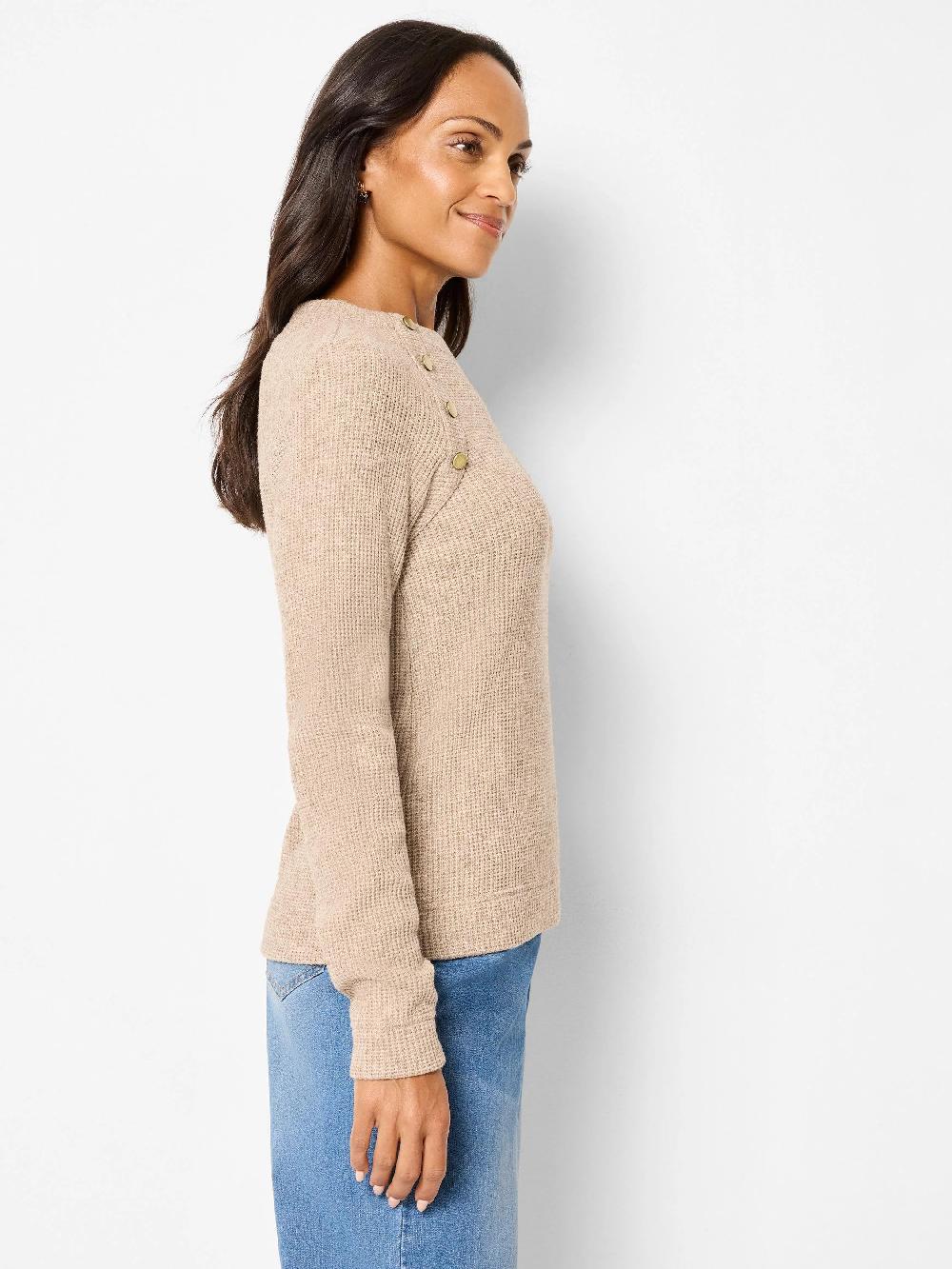 Nic Zoe Soft Thermal Button Top