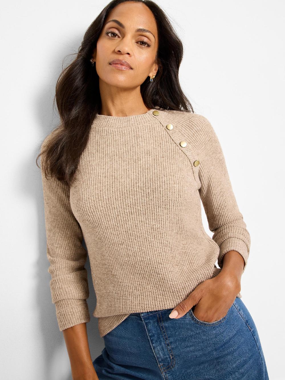 nic zoe Soft Thermal Button Top