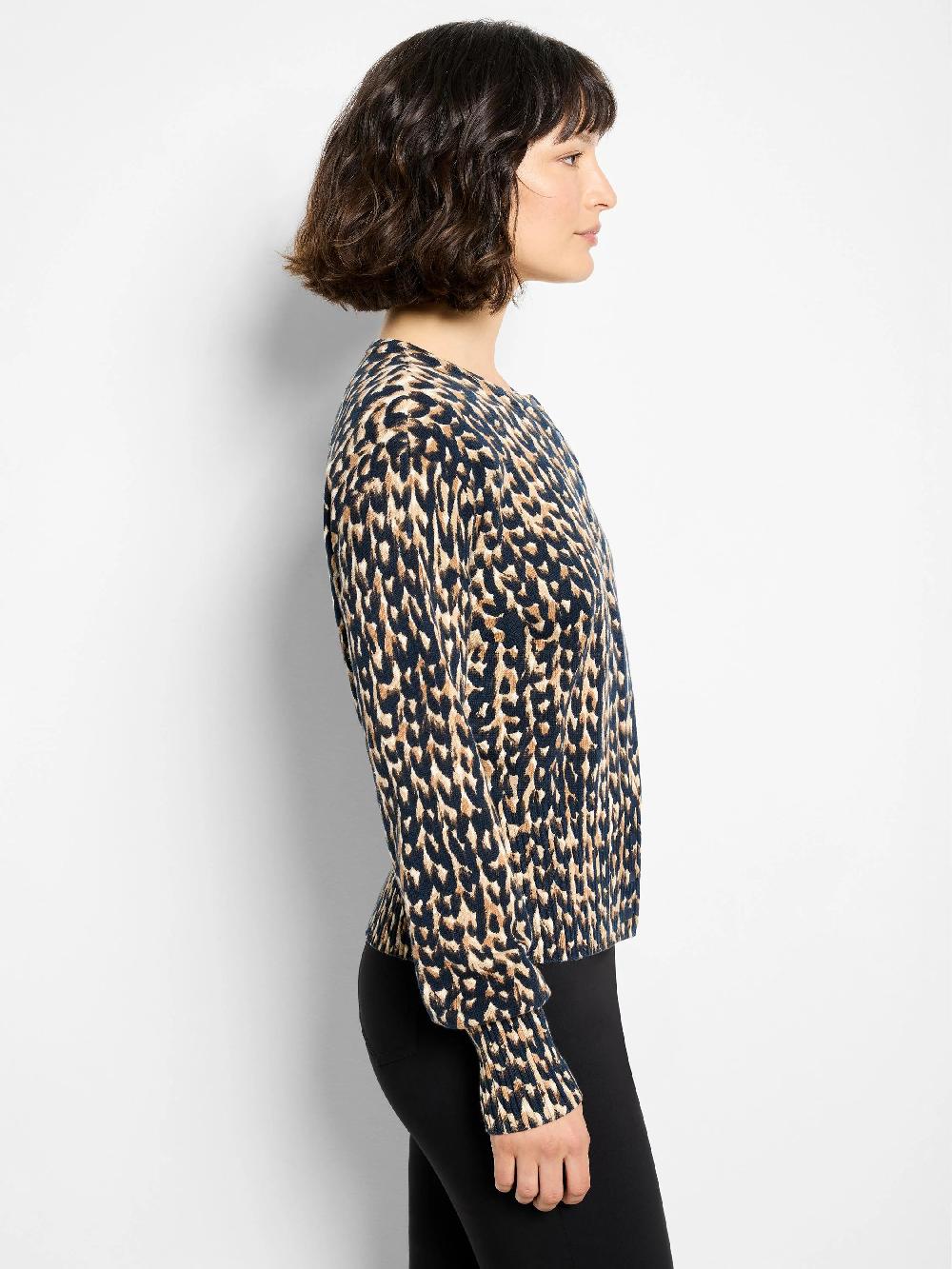 Nic Zoe Stitch Print Snap It Up Cardigan