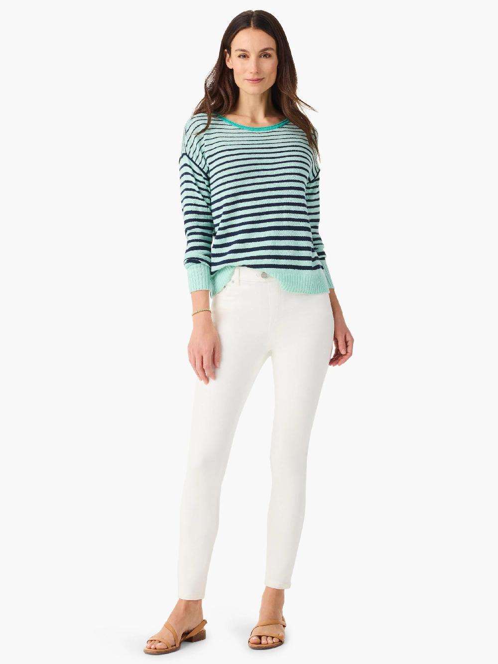 Nic Zoe Striped Up Supersoft Sweater